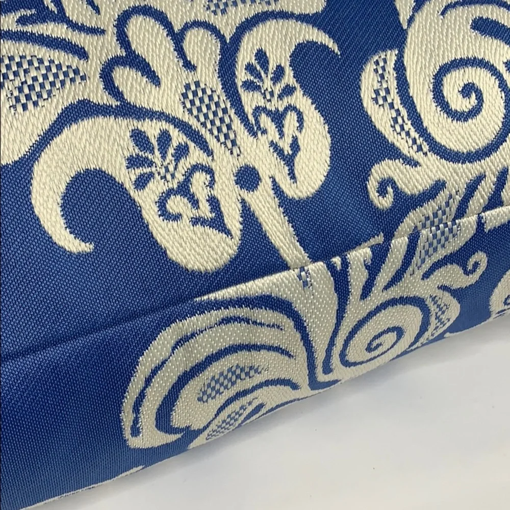 24x16 Blue‎ Cream Floral Pillow